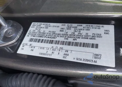 2023 Ford Escape St-Line from USA, damaged, VIN 1FMCU0MN1PUA42067